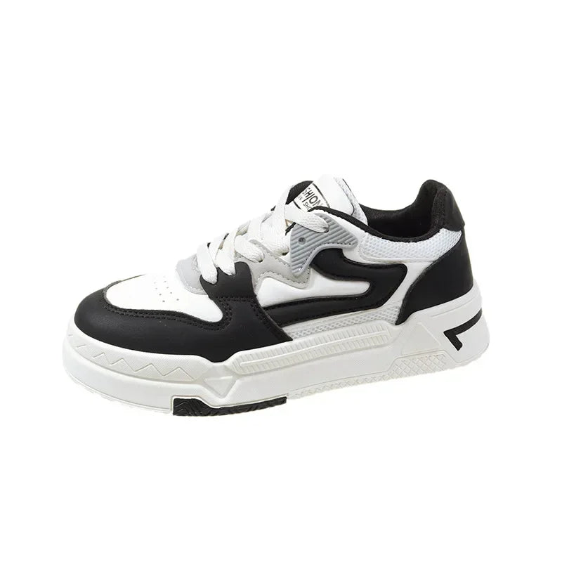 Brand Leather Women's Sneakers White Platform Woman Sports Sneakers Female Vulcanized Shoes Sneakers Casual Ladies Trainers2024