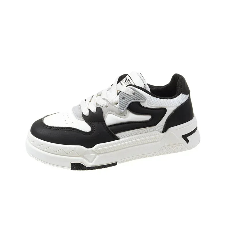 Brand Leather Women's Sneakers White Platform Woman Sports Sneakers Female Vulcanized Shoes Sneakers Casual Ladies Trainers2024