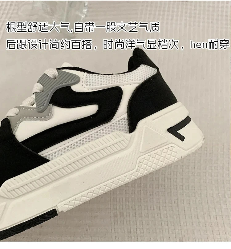 Brand Leather Women's Sneakers White Platform Woman Sports Sneakers Female Vulcanized Shoes Sneakers Casual Ladies Trainers2024